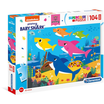 Puzzle Baby Shark 104 pcs super color maxi